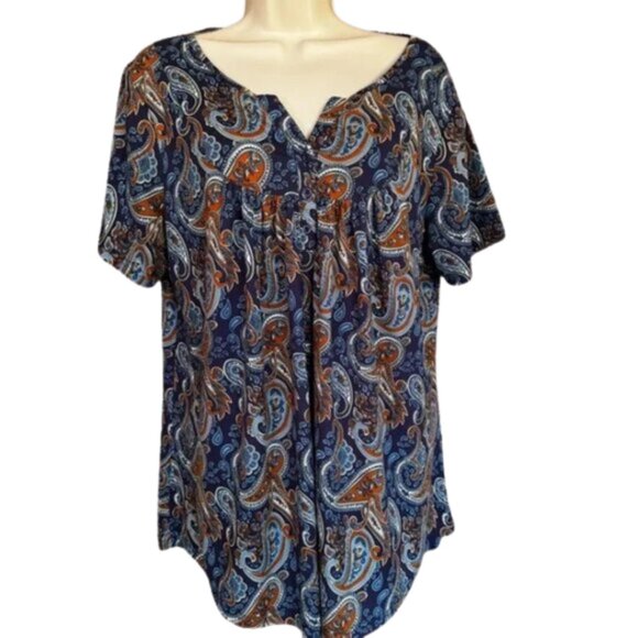 A. JESDANI Paisley Print Women's Blouse - Picture 1 of 3